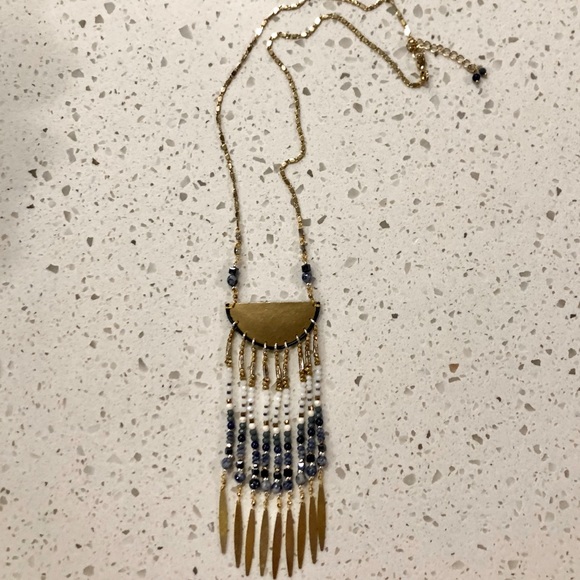 Beaded Gold Necklace - Picture 1 of 3